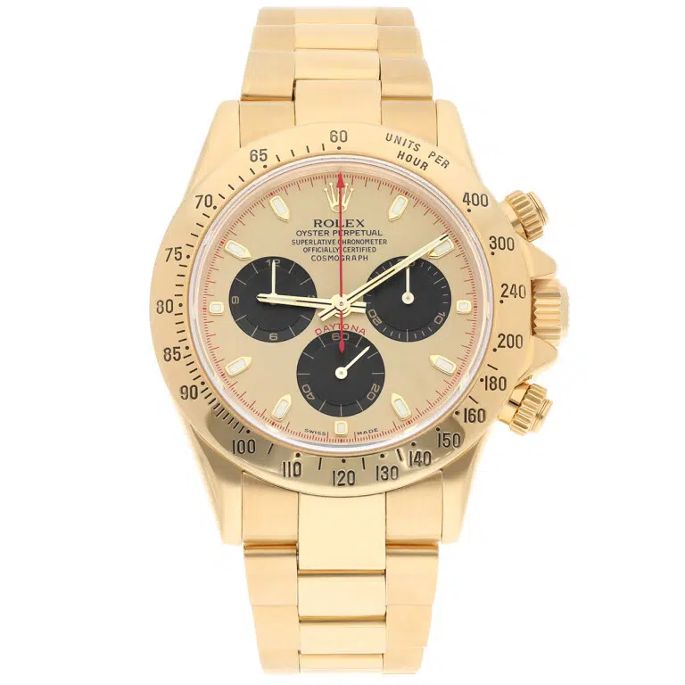 Rolex Cosmograph Daytona 40mm Oyster 116528 Yellow Gold Champagne/Black Dial Watch