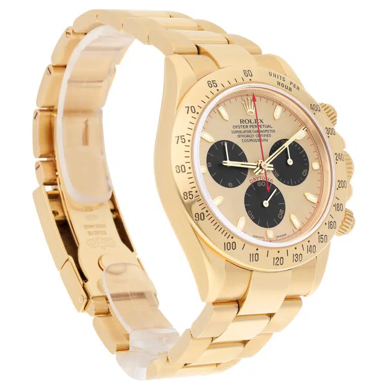 Rolex Cosmograph Daytona 40mm Oyster 116528 Yellow Gold Champagne/Black Dial Watch – image 3