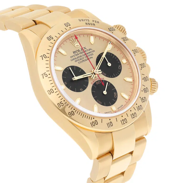 Rolex Cosmograph Daytona 40mm Oyster 116528 Yellow Gold Champagne/Black Dial Watch – image 4
