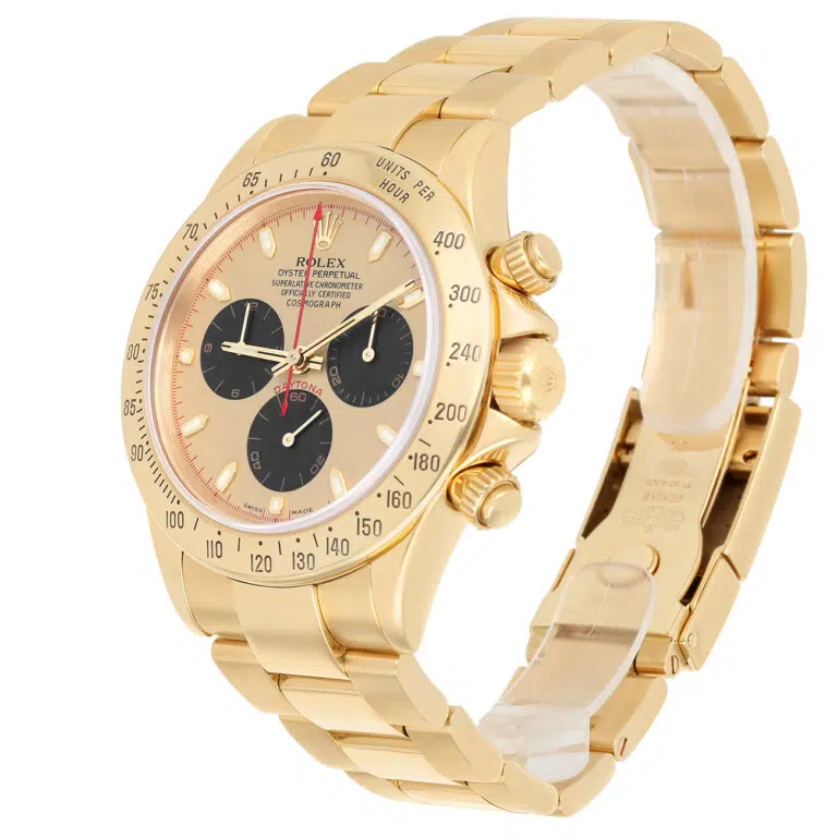 Rolex Cosmograph Daytona 40mm Oyster 116528 Yellow Gold Champagne/Black Dial Watch – image 5