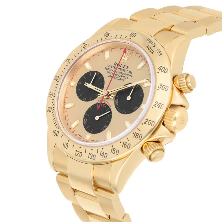Rolex Cosmograph Daytona 40mm Oyster 116528 Yellow Gold Champagne/Black Dial Watch – image 6