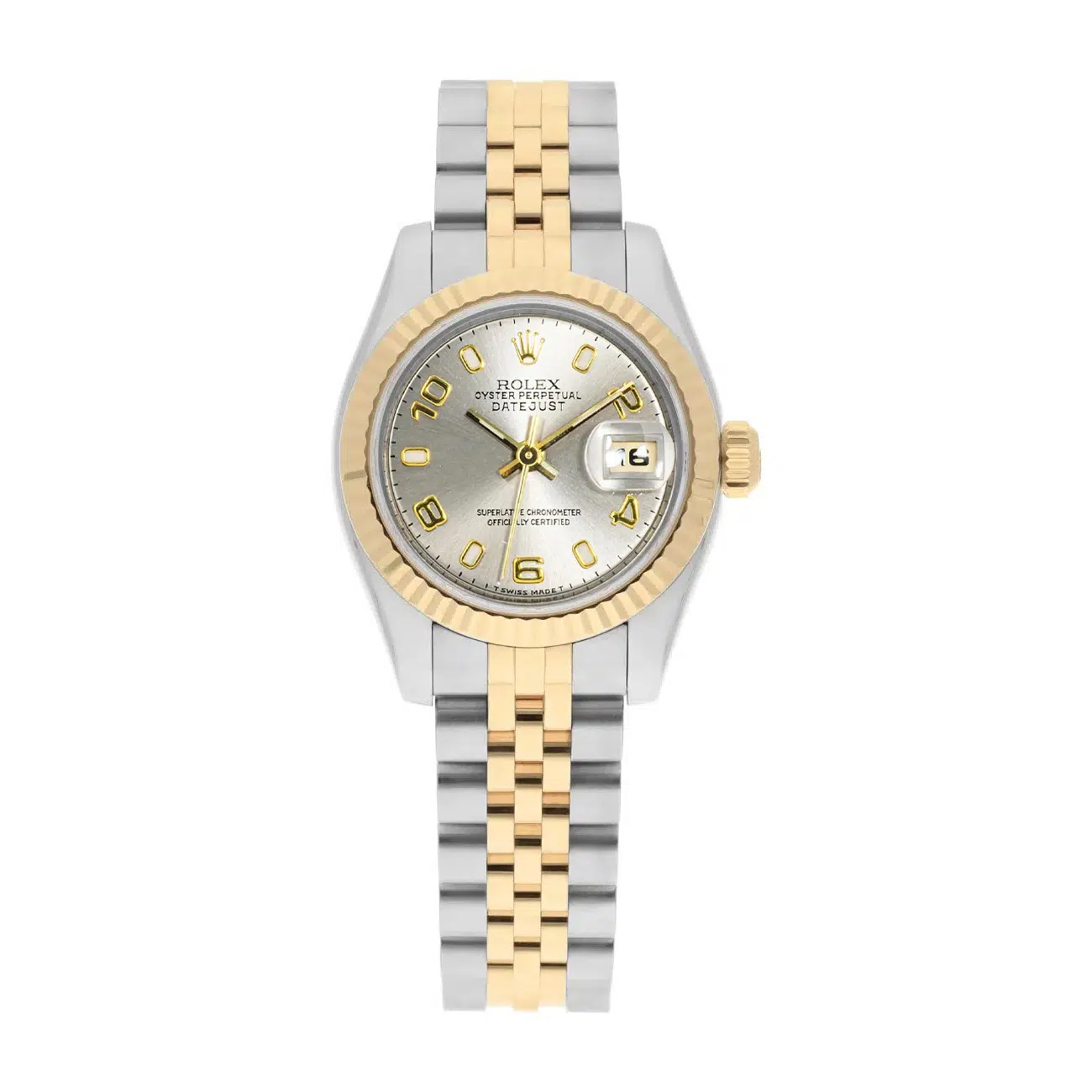 Rolex Datejust 26mm 69173 Silver Dial Jubilee Band Two Tone Ladies Watch 1993