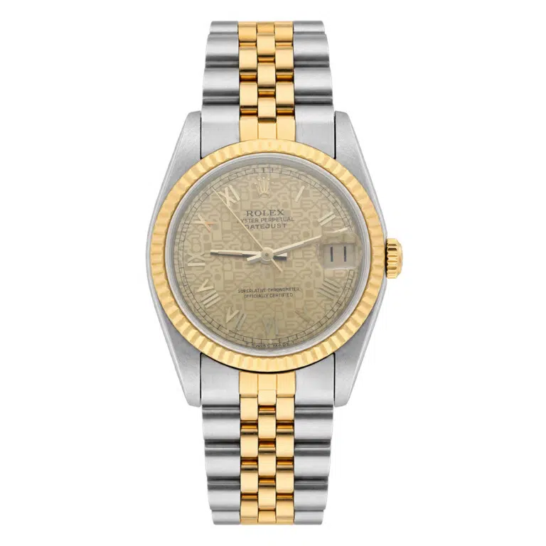 Rolex Datejust 68273 31mm Champagne Roman Dial Jubilee Bracelet Gold and Stainless Steel Watch - 1991