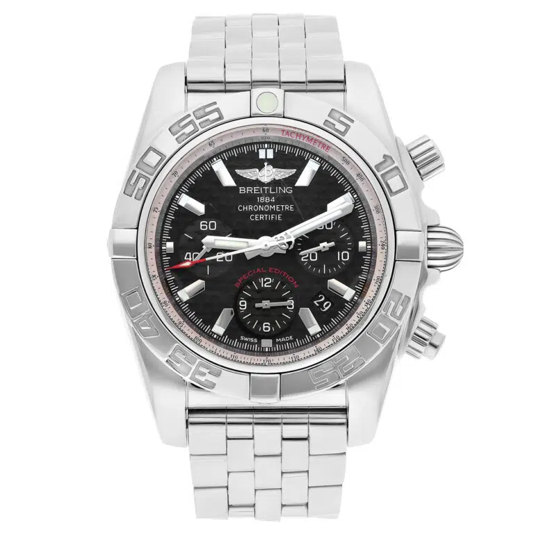 Breitling Chronomat AB0110 Black Dial Stainless Steel Watch