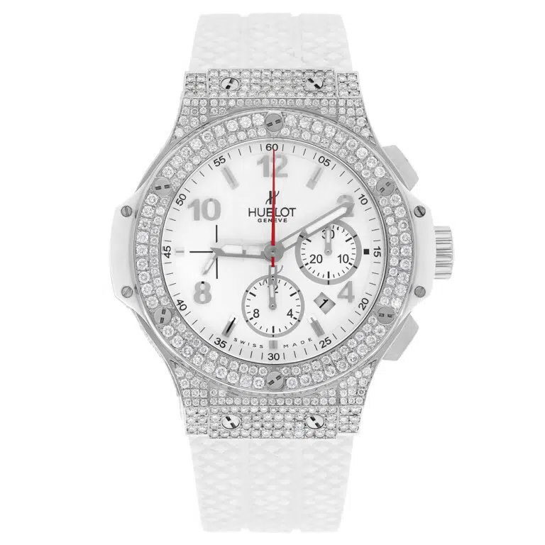 Hublot Big Bang 342.SE.230.RW.174 Chronograph 41mm white Dial Custom Diamond Set Watch