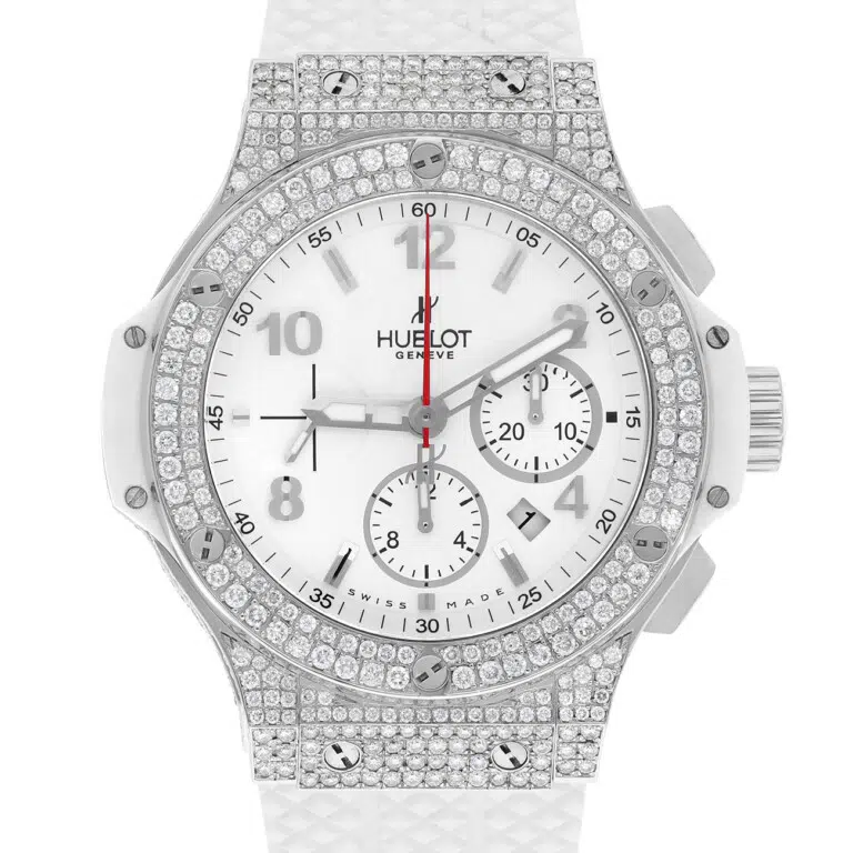 Hublot Big Bang 342.SE.230.RW.174 Chronograph 41mm white Dial Custom Diamond Set Watch – image 2