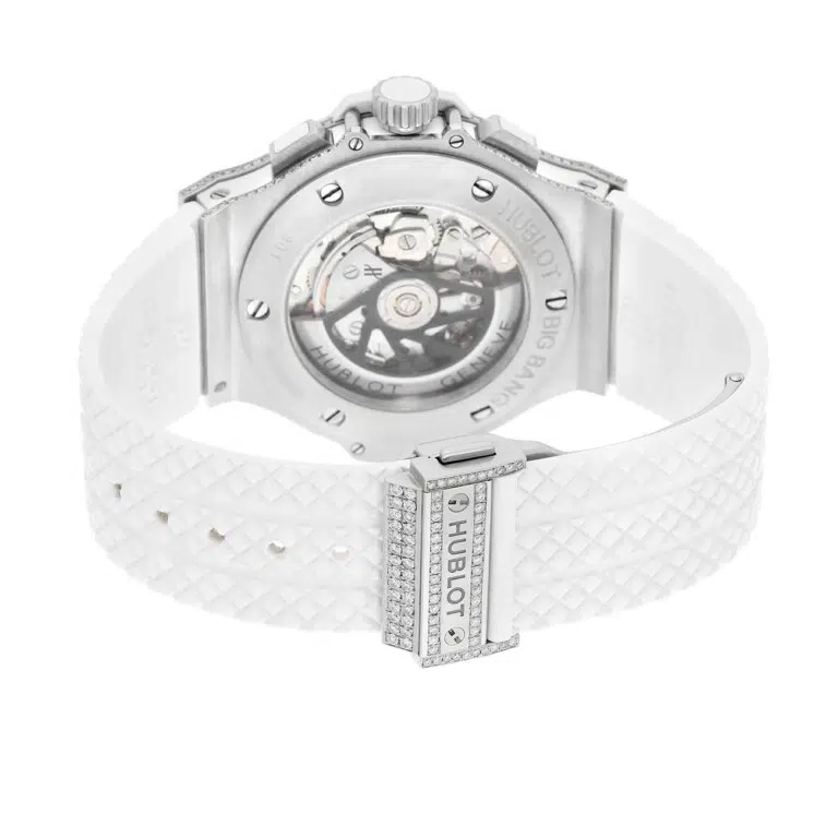 Hublot Big Bang 342.SE.230.RW.174 Chronograph 41mm white Dial Custom Diamond Set Watch – image 7