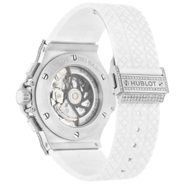 Hublot Big Bang 342.SE.230.RW.174 Chronograph 41mm white Dial Custom Diamond Set Watch – image 8