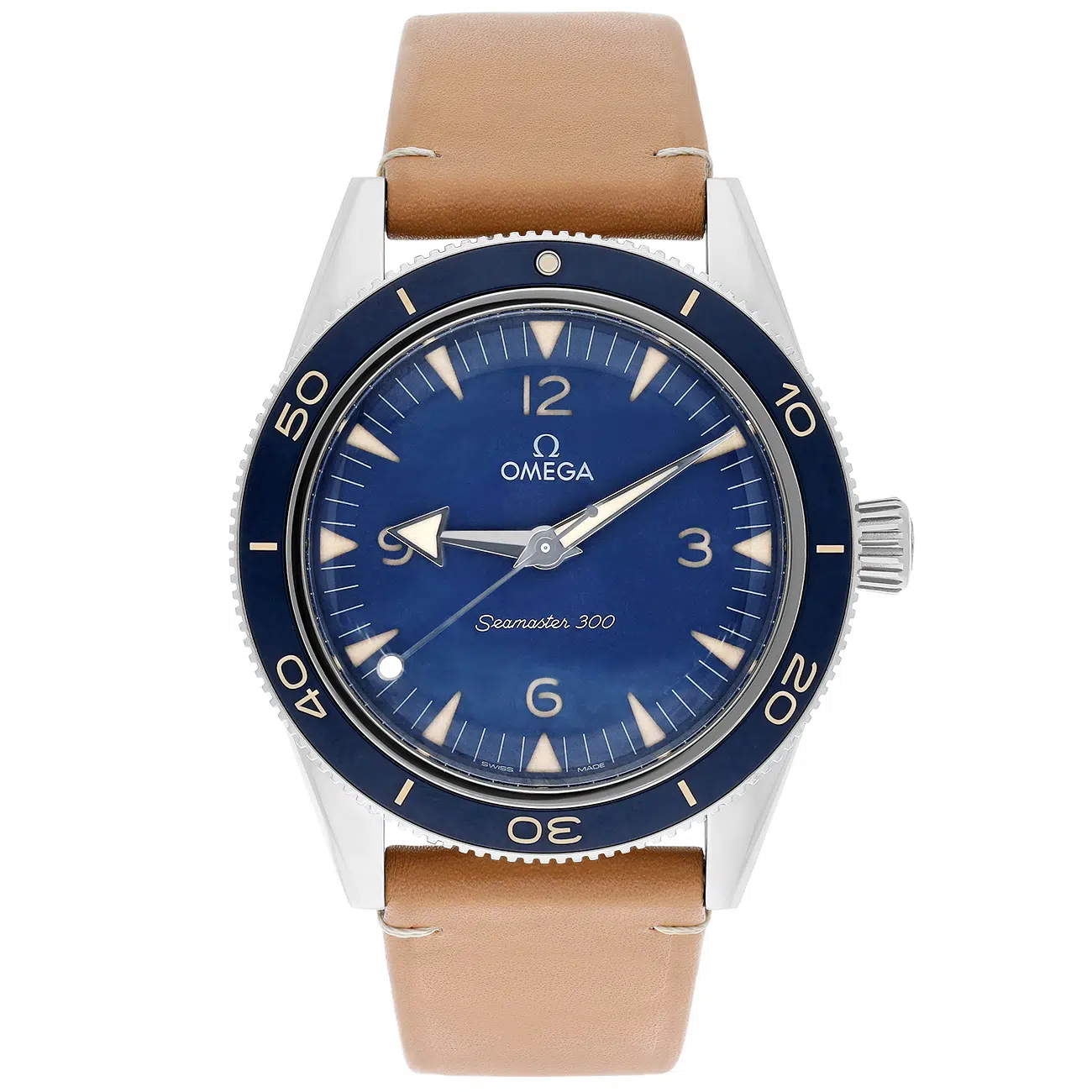 Omega Seamaster 300 Co-Axial 234.32.41.21.03.001 Blue Dial Stainless Steel Mens Watch