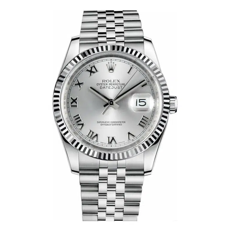 Rolex Datejust 36mm 116234 Silver Roman Dial Jubilee Stainless Steel Watch
