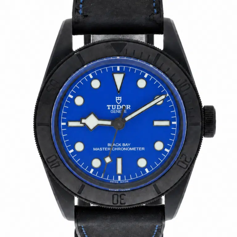 Tudor Black Bay 79210 Blue Dial Ceramic Leather Strap Watch – image 2