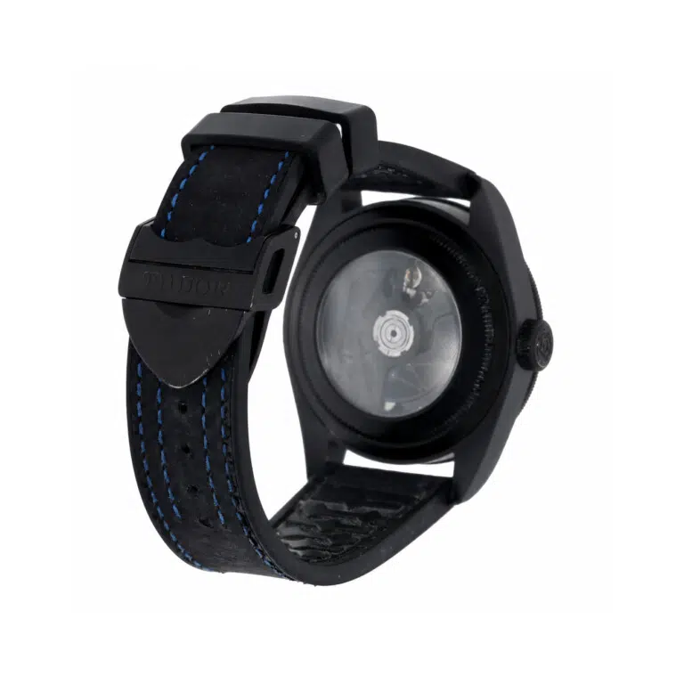 Tudor Black Bay 79210 Blue Dial Ceramic Leather Strap Watch – image 7