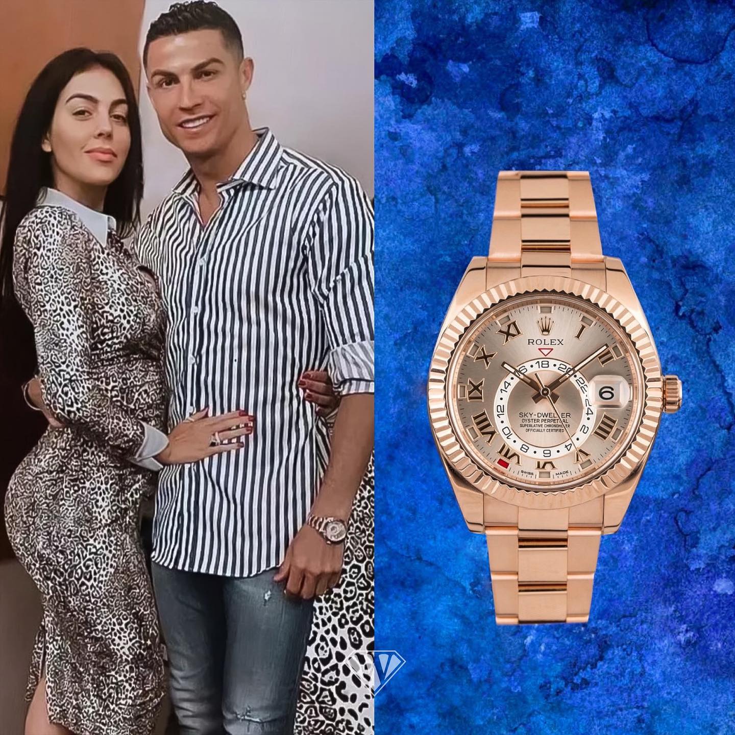 Rolex Sky-Dweller worn by CR7 rolex sky-dweller on cristiano ronaldo's wrist