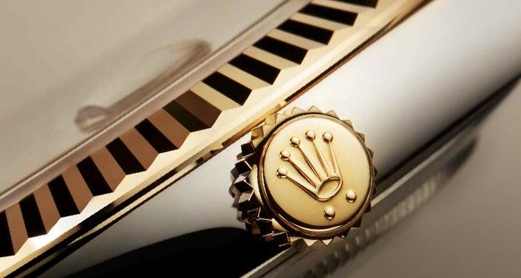 rolex watch with its crown