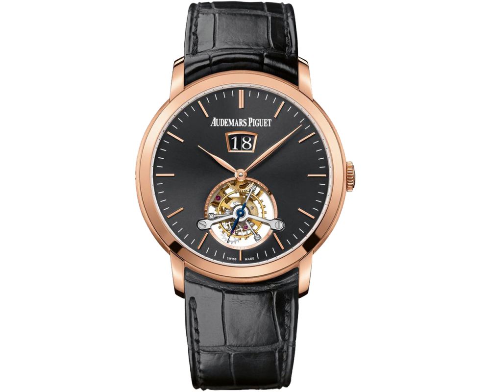 Audemars Piguet Jules Audemars Grande Date 26559OR.OO.D002CR.01 Rose Gold with Black Leather Watch Audemars Piguet Jules Audemars Grande Date 26559OR.OO.D002CR.01 Rose Gold with Black Leather Watch