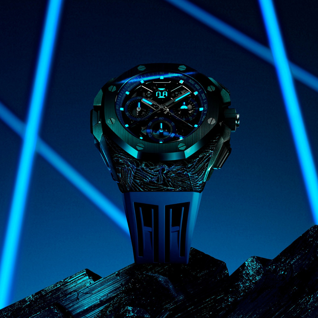 AP with A Blue Lights Background