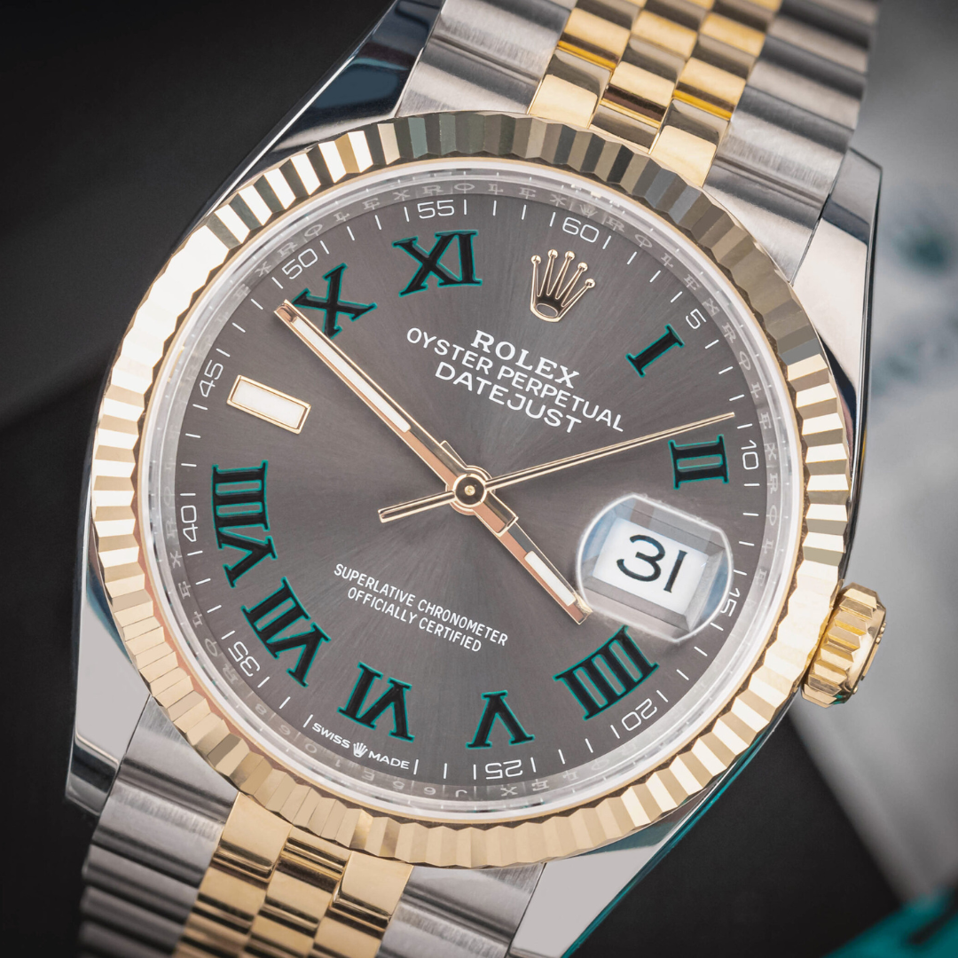 Datejust with a steel bezel and Oyster Bracelet