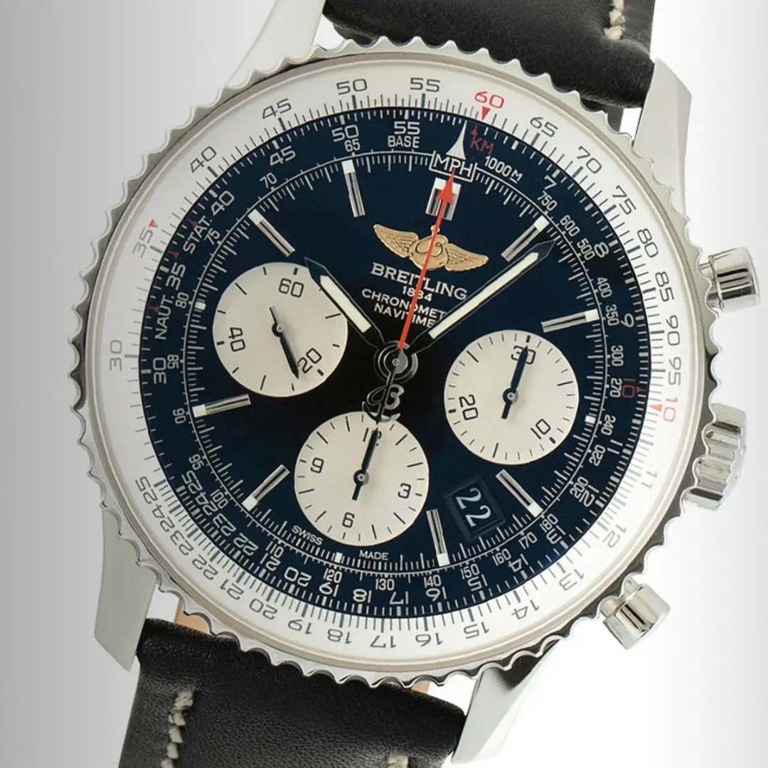 breitling with a navy blue dial
