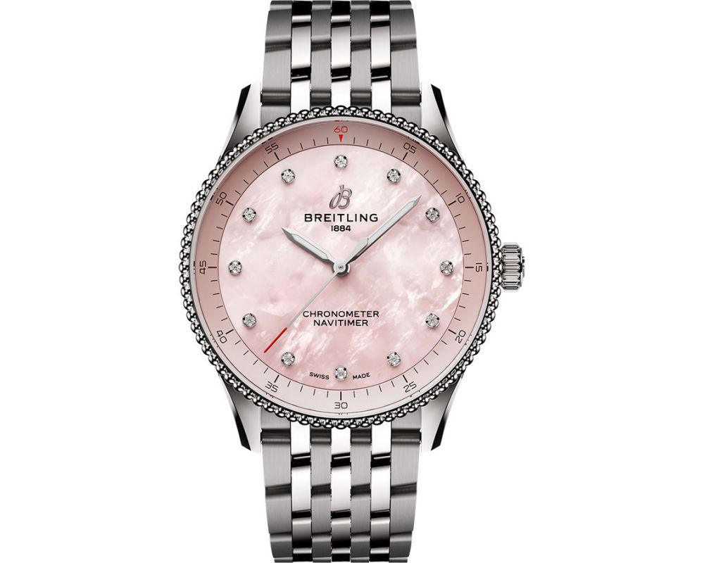 Breitling Navitimer Quartz 32mm A77320D91K1A1 Stainless Steel with Pink MOP Diamond Dial 2024 Breitling Navitimer Quartz 32mm A77320D91K1A1 Stainless Steel with Pink MOP Diamond Dial 2024