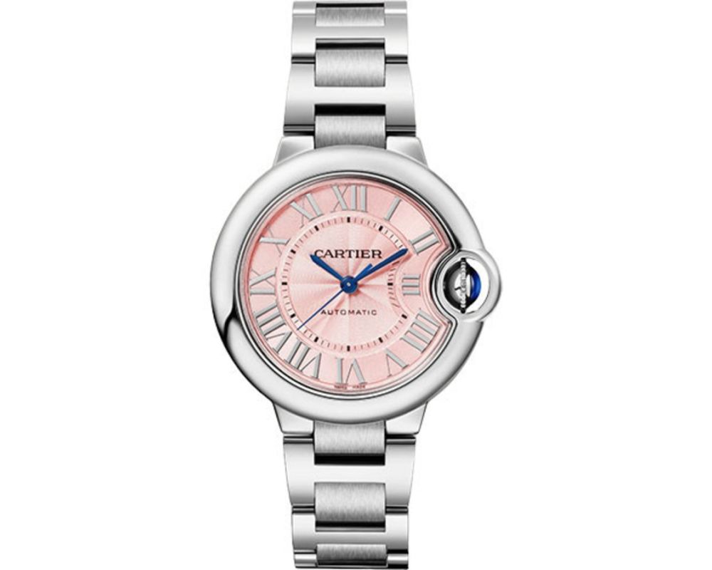 Cartier 33MM Ballon Bleu Steel WSBB0046 Pink Dial Watch Cartier 33MM Ballon Bleu Steel WSBB0046 Pink Dial Watch