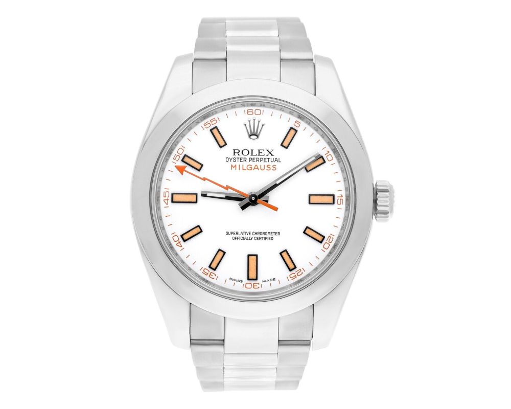 Rolex 116400 Milgauss 40mm Stainless Steel with White Dial Watch 2008